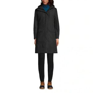 Lands' End Black Trench Coat